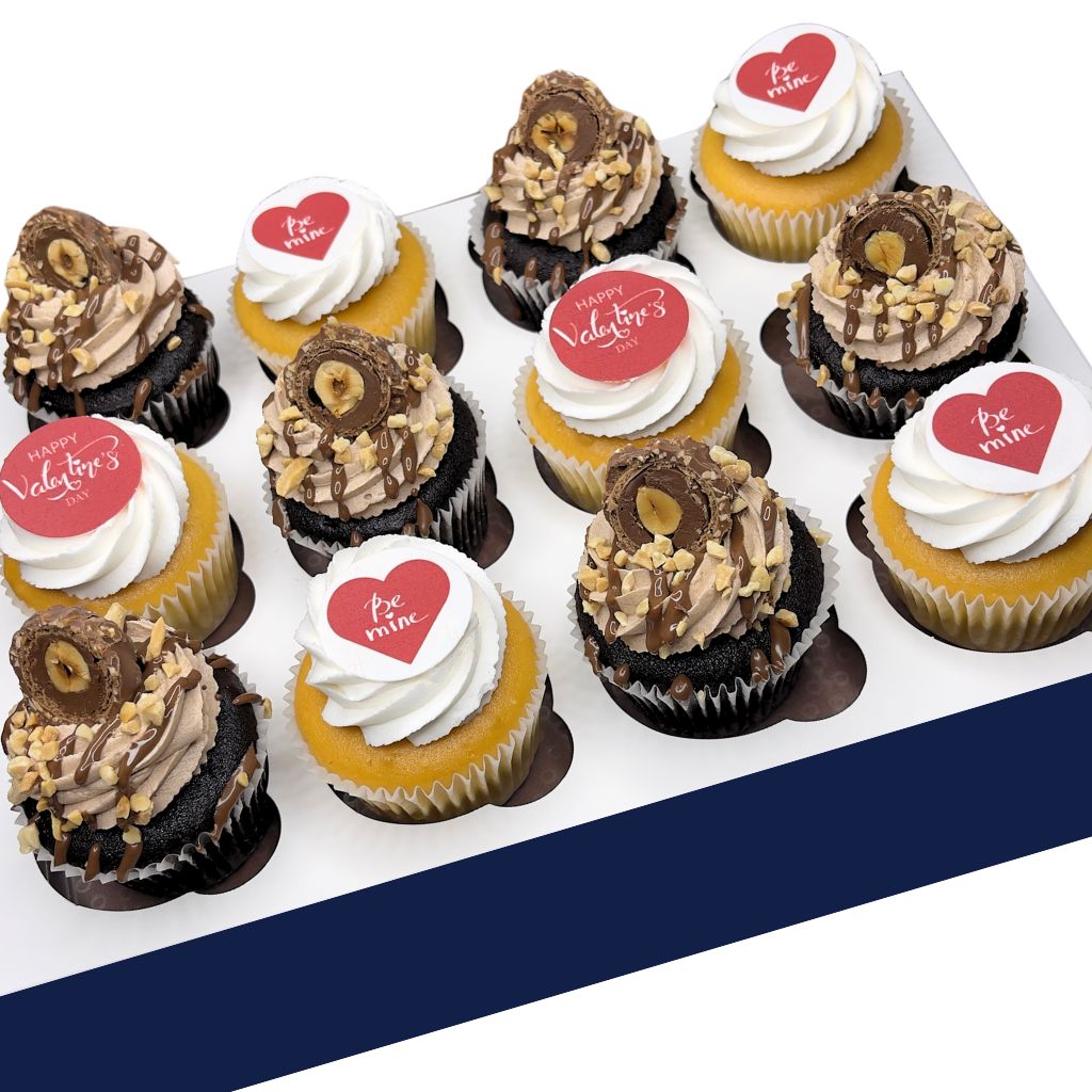 Ferrero Valentine Cupcakes - 12 Pack | Send Dessert Australia