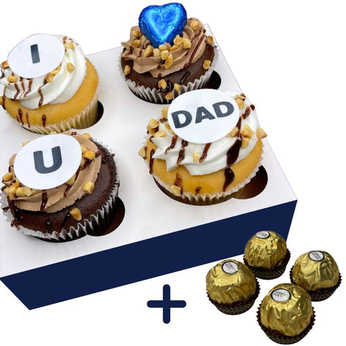 Daddy Love Cupcakes + Ferrero Rocher 4x | Send Dessert